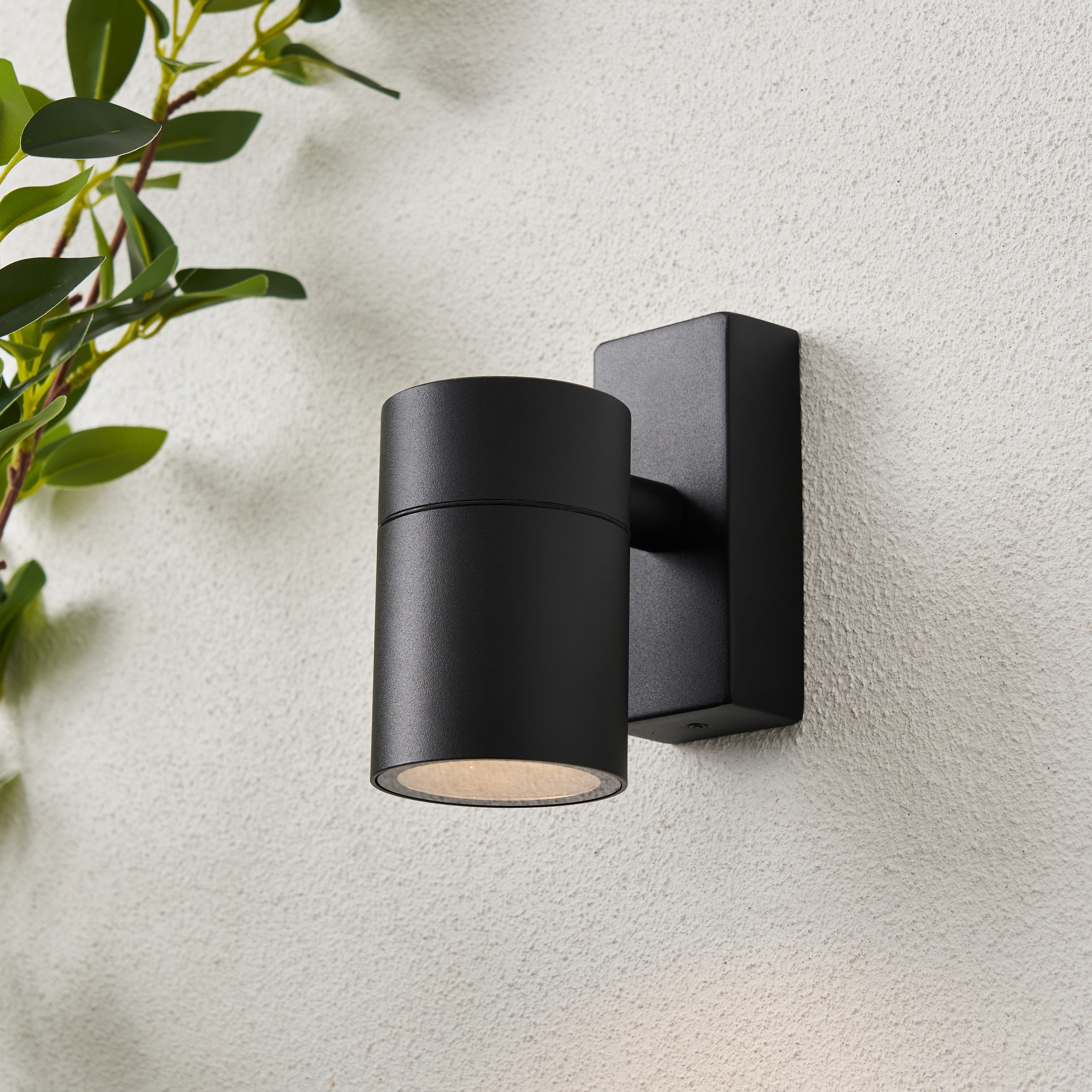 Leto Up or Down Outdoor Wall Light Black